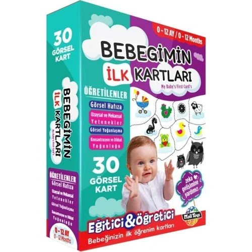 Bebeğimin İlk Kartları 0-12 Ay Eğitici İlk Öğrenim Kartları